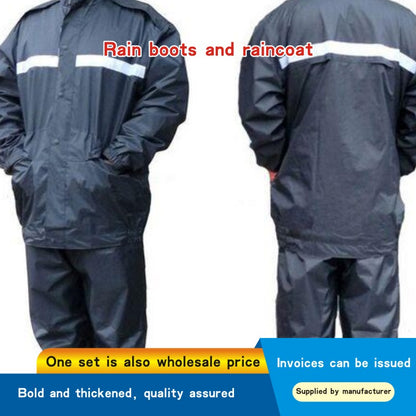 Rain boots and raincoat